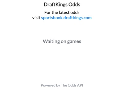 Odds Widget HTML Tag
